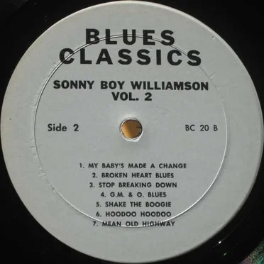 Blues Classics By Sonny Boy Williamson, Volume 2