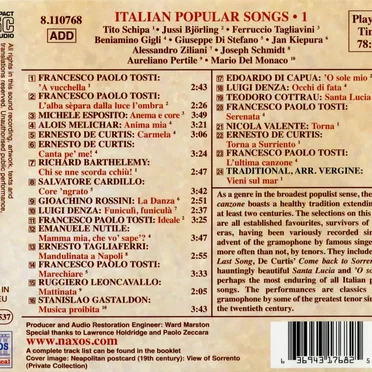Italian Popular Songs, Volume 1 by Various Artists - album cover