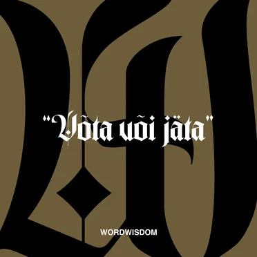 Võta või jäta by WordWisdom - album cover