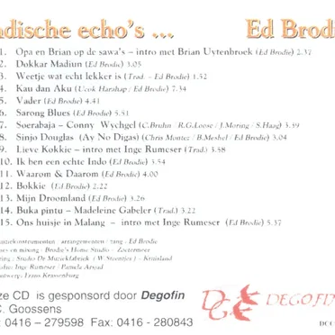 Indische echo's … by Ed Brodie - album cover