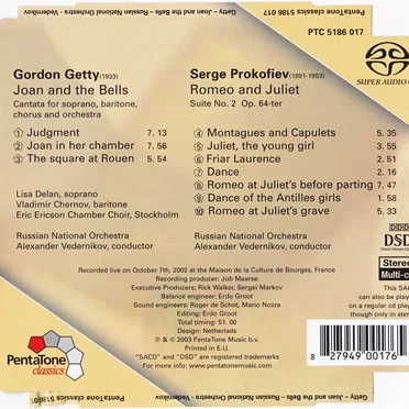 Getty: Joan and the Bells / Prokofiev: Romeo & Juliet Suite no. 2