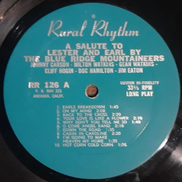 A Salute to Lester and Earl by The Blue Ridge Mountaineers - album cover