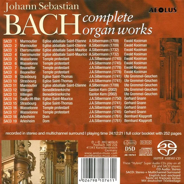Complete Organ Works Played on Silbermann Organs