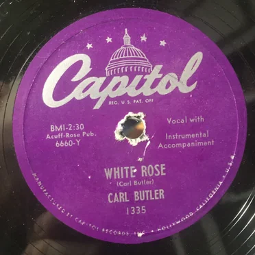 White Rose by Carl Butler - album cover