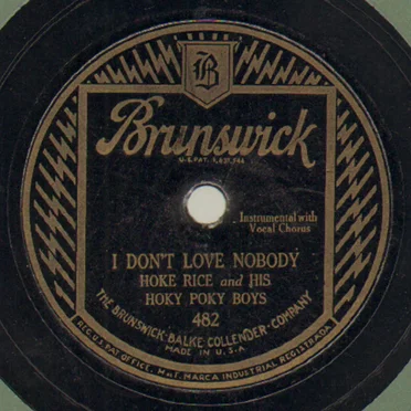 I Don't Love Nobody / Georgia Gal by Hoke Rice and His Hoky Poky Boys - album cover