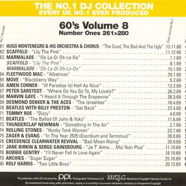 The No.1 DJ Collection: 60's, Volume 8 by Various Artists - album cover