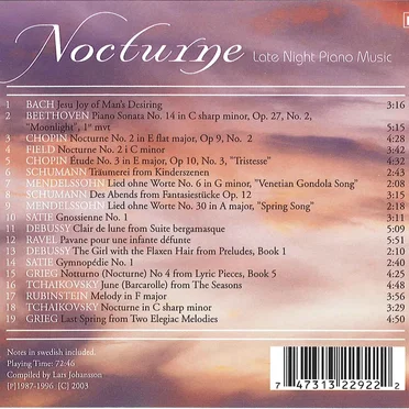 Nocturne - Late Night Piano Music by Various Artists - album cover