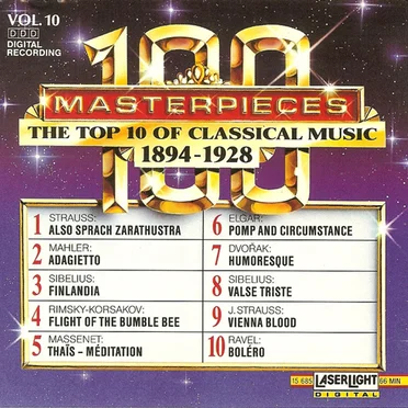 100 Masterpieces, Volume 10: The Top 10 of Classical Music 1894-1928 by Various Artists - album cover