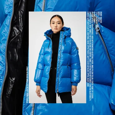 Emerie Lightweight Down Puffer in Cobalt