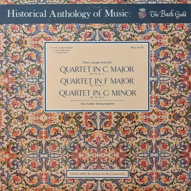 Franz Joseph Hayden: Quartet in C Major (Op. 74, No.1), Quartet in F Major (Op. 74, No. 2), Quartet in G Minor (Op. 74, No.3)