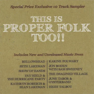 This Is Proper Folk Too!! by Various Artists - album cover