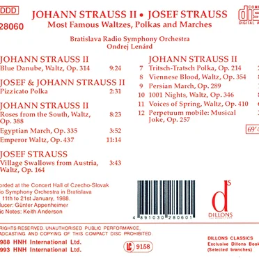 Most Famous Waltzes, Polkas & Marches