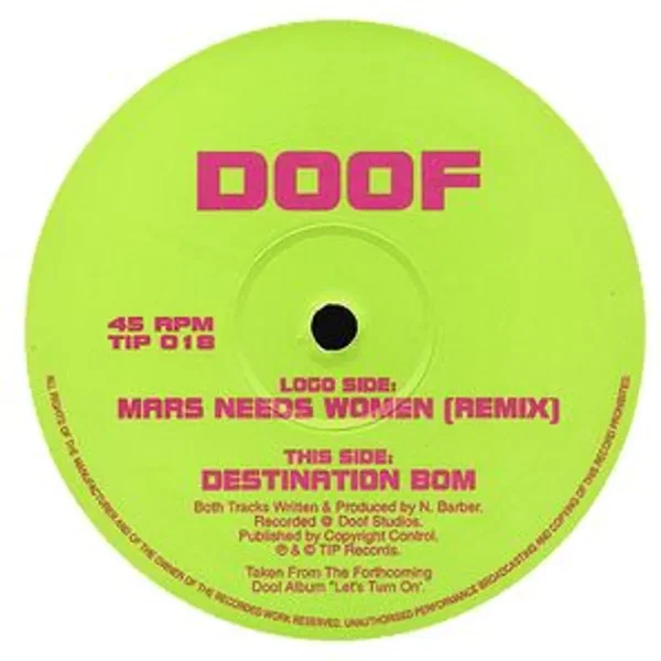Mars Needs Women (remix) / Destination Bom