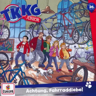 TKKG Junior 26: Achtung, Fahrraddiebe! by Martin Hofstetter - album cover