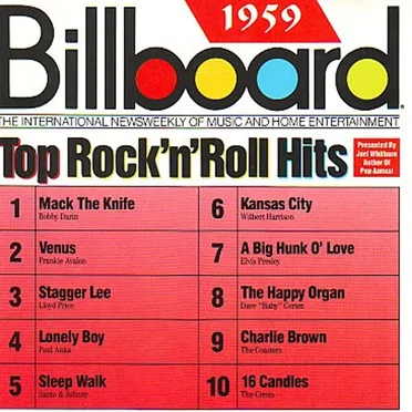 Billboard Top Rock’n’Roll Hits: 1959 by Various Artists - album cover
