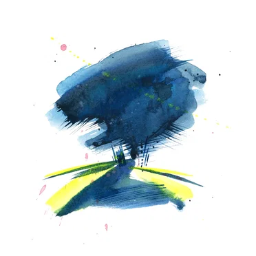 Behind the Town in Blue