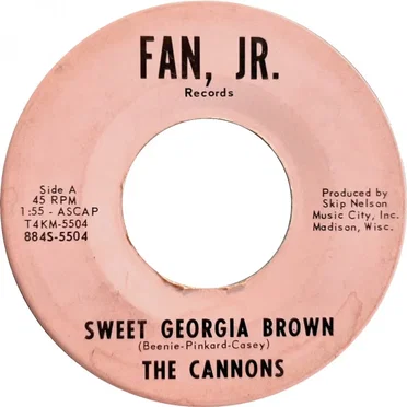 Sweet Georgia Brown / Lonesome by The Cannons - album cover