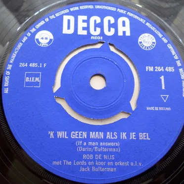 ’k Wil geen man als ik je bel / Ze heette Jenny