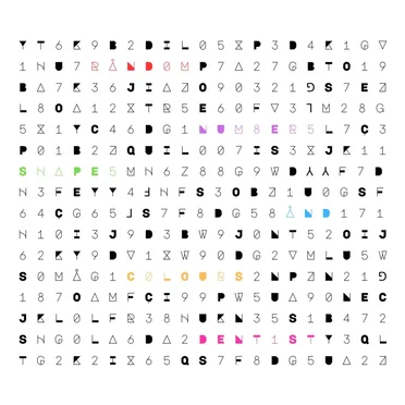 Random Numbers Shapes and Colors