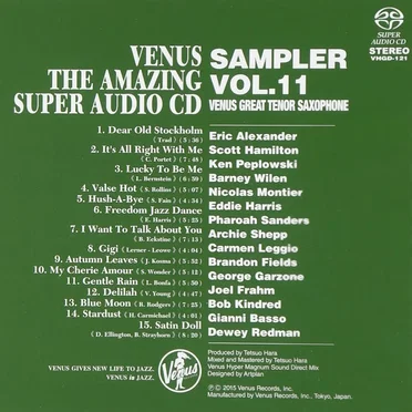 Venus The Amazing Super Audio CD Sampler Vol.11 Venus Great Tenor Saxophone by Various Artists - album cover