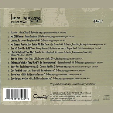 Love Songs From WWII by Various Artists - album cover