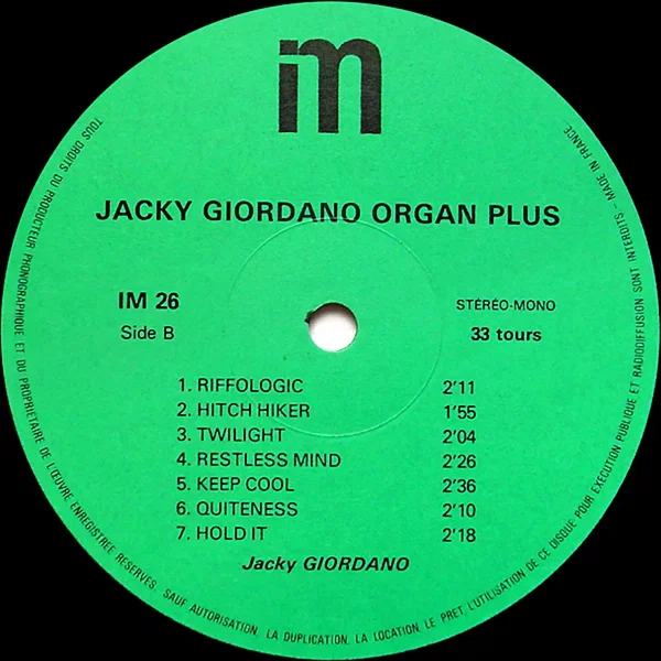 Jacky Giordano Organ Plus