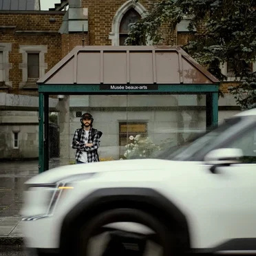 Rain on a Bus Shelter