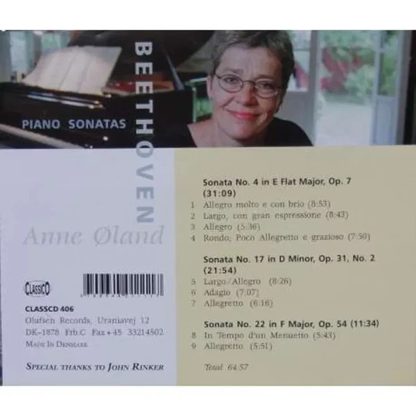 Beethoven: Piano sonatas 4, 17 & 22