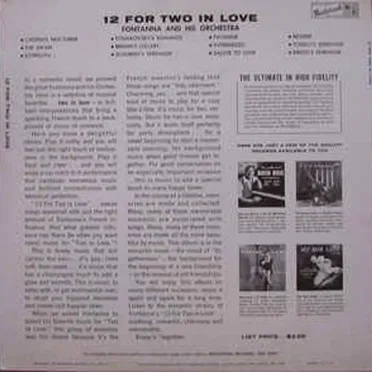 12 For Two In Love by Fontanna And His Orchestra - album cover