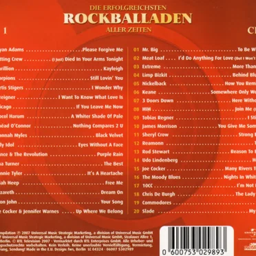 Die ultimative Chart Show: Die erfolgreichsten Rockballaden aller Zeiten by Various Artists - album cover