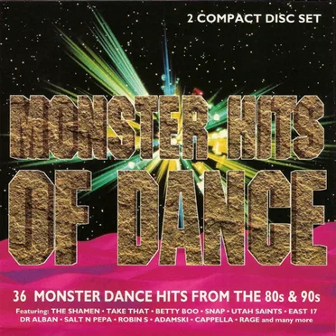 Monster Hits of Dance (36 Monster Dance Hits From the 80’s & 90’s) by Various Artists - album cover