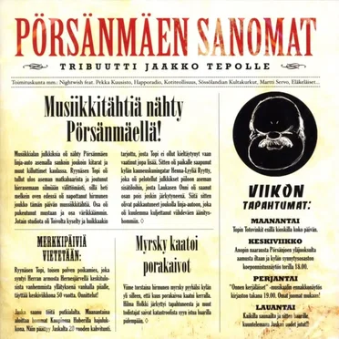 Pörsänmäen Sanomat: Tribuutti Jaakko Tepolle by Various Artists - album cover