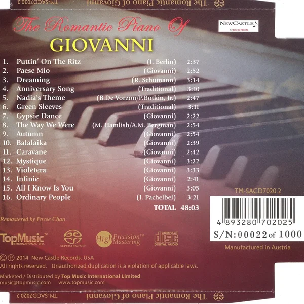The Romantic Piano of Giovanni