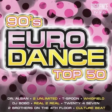 90’s Euro Dance Top 50 by Various Artists - album cover