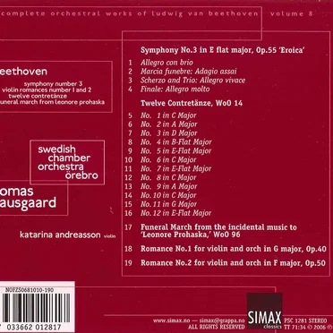 Symphony No. 3 'Eroica', 12 Contredanses, Leonore Prohaska, Romances Nos. 1 and 2