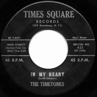 In My Heart / My Love by The Timetones - album cover