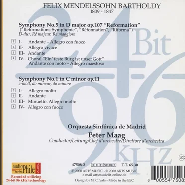 Symphony no. 5 "Reformation" / Symphony no. 1