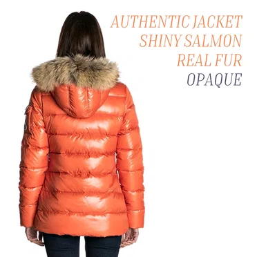 Authentic Jacket Shiny Salmon Real Fur