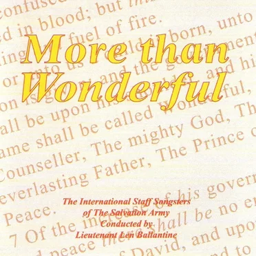 More than Wonderful by The International Staff Songsters of The Salvation Army - album cover