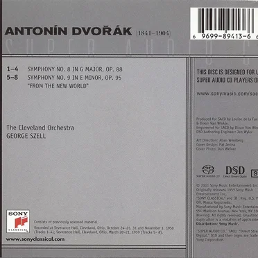 Symphony no. 8 in G major, op. 88 / Symphony no. 9 in E minor, op. 95 “From the New World”