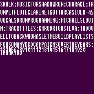 Skulk: Music for Shadowrun by Charade - album cover