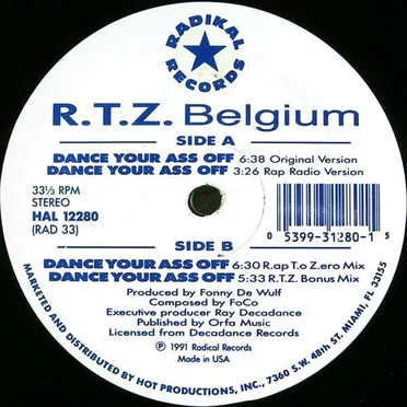 Dance Your Ass Off by R.T.Z. - album cover
