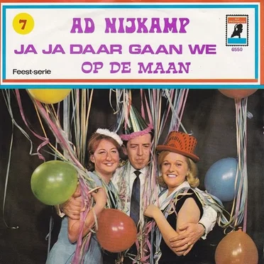 Ja ja daar gaan we / Op de maan by Ad Nijkamp - album cover