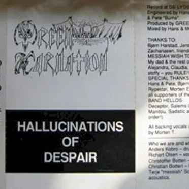 Hallucinations of Despair by Green Carnation - album cover