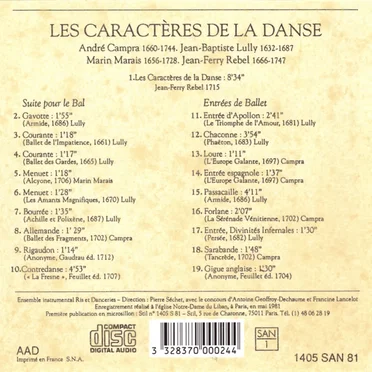 Les caractères de la danse