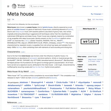 Meta House VA by Various Artists - album cover