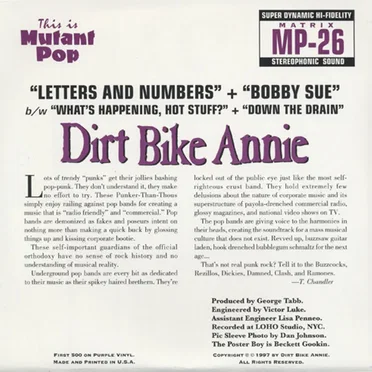 Choco-Berri Sugar Pops! by Dirt Bike Annie - album cover