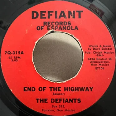 End Of The Highway / What'd I Say by The Defiants - album cover
