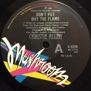 Don’t Put Out the Flame by Christie Allen - album cover
