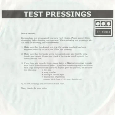 Testpressing #004